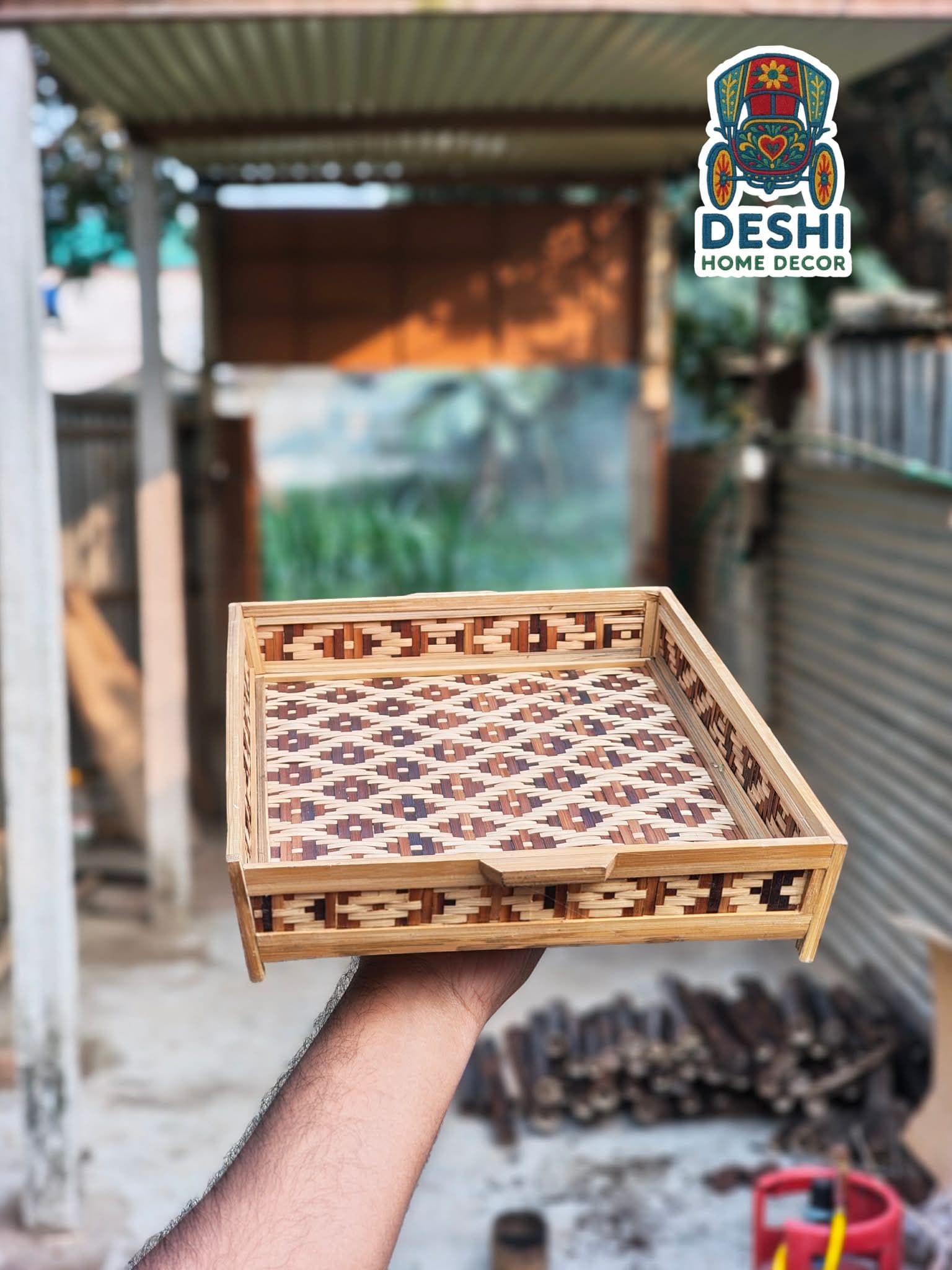 Nakshi Bamboo tray - Image 1